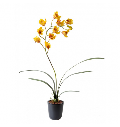 Orchidée artificielle Cymbidium 80cm