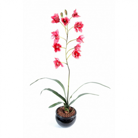 Orchidée artificielle Cymidium 80cm