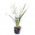 Orchidée artificielle Cymbidium H80cm