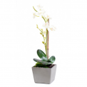 Orchidée artificielle Phaleanopsis H37cm avec pot