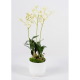 Orchidée artificielle Dendrobrium artificiel 40 cm avec pot