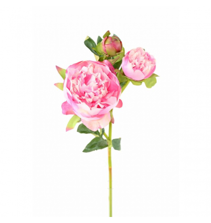 Pivoine artificielle rose H50cm