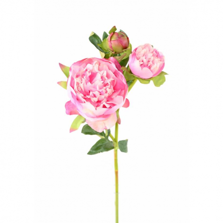 Pivoine artificielle rose H50cm