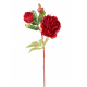 Pivoine artificielle rouge H50cm