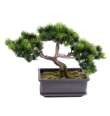 Bonsai Pin mini en coupe UV artificiel H22cm