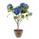 Hortensia bleu artificielle avec pot terre H100cm